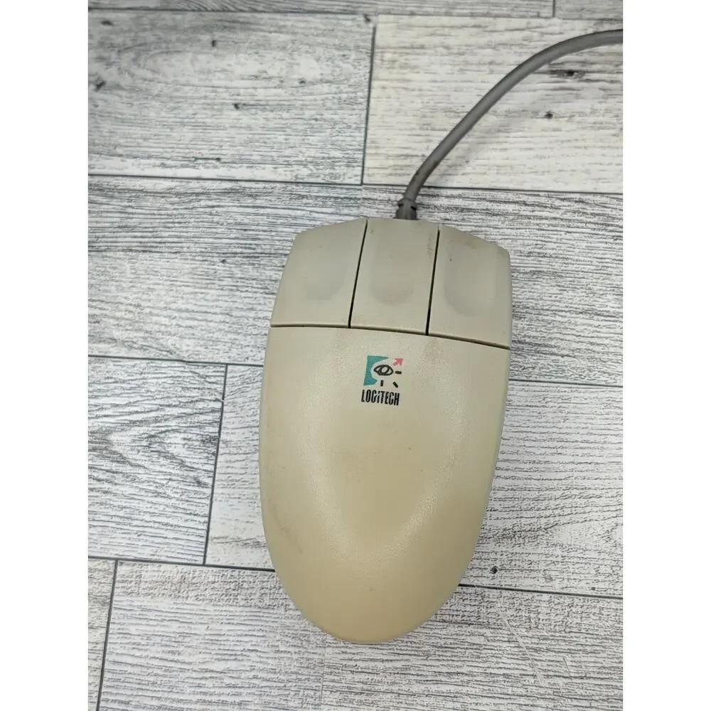 Vintage Logitech Mouse M-S35 Retro PC 1990s OEM VTG